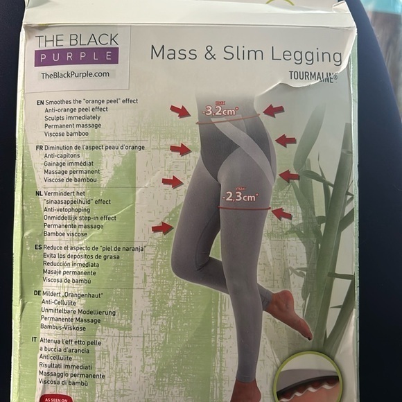 The Black Purple Slim Leggings size medium - Picture 1 of 5
